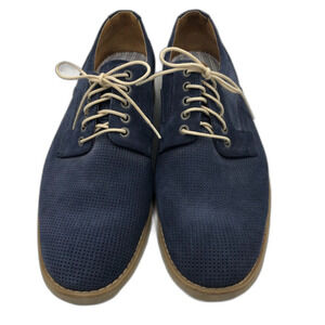 Johnston & Murphy Men's 10.5M Blue Oxford Lace Up Business Casual Comfort Shoes